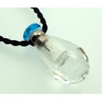 Clear Glass Perfume Bottle Style Pendant